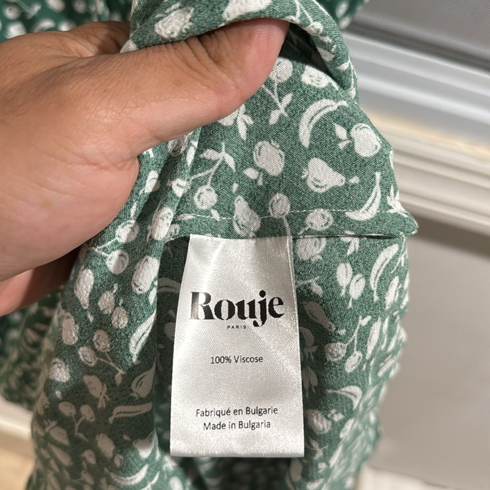 Rouje Leafy Green and White Midi Dress - Picture 11 of 13